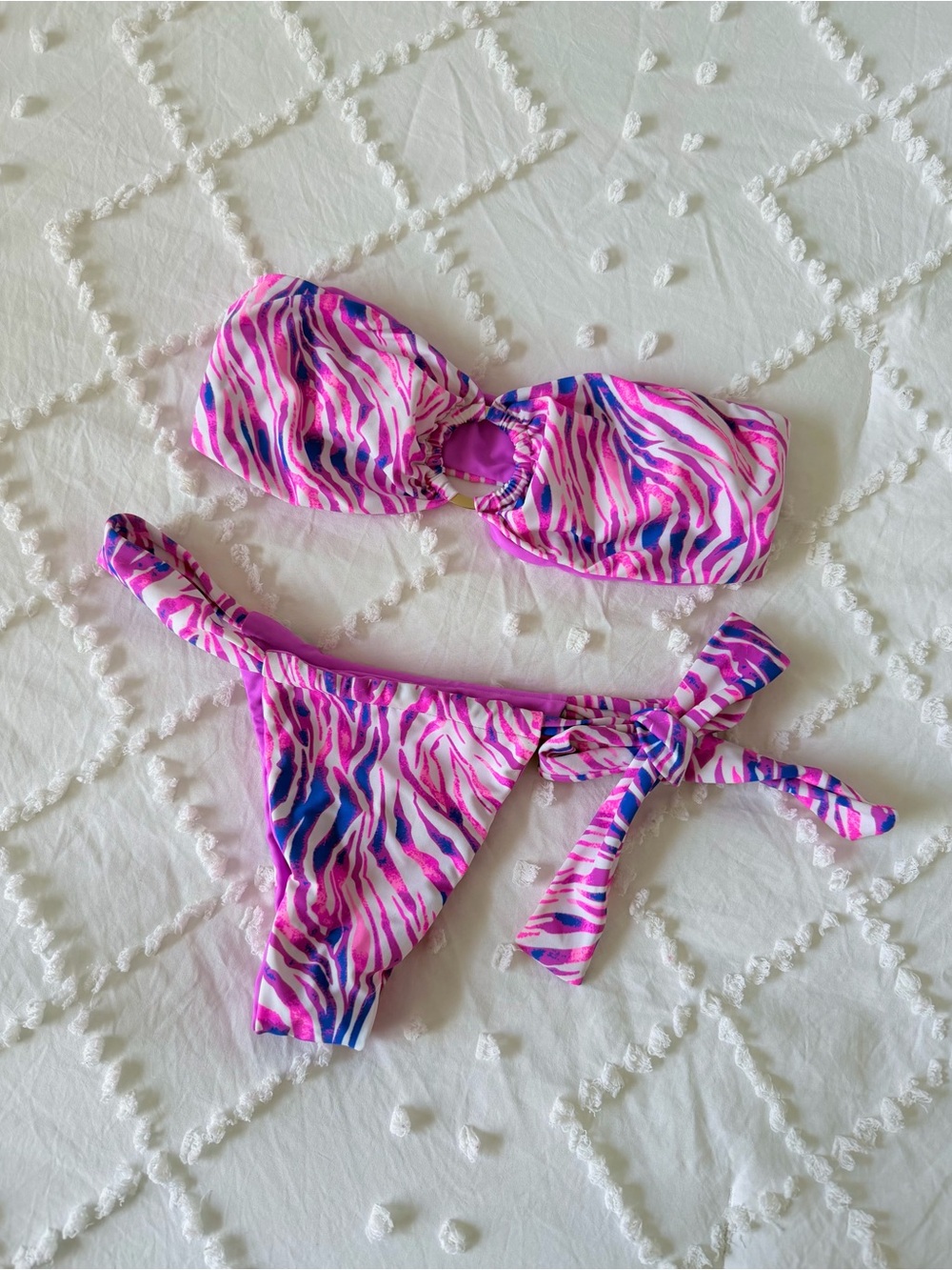 Reversible Brazilian Bikini Set - Pink + Purple